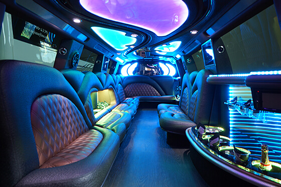 stunning limo interior