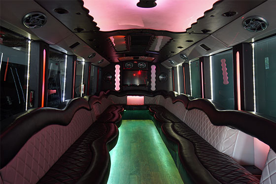 custom party bus features