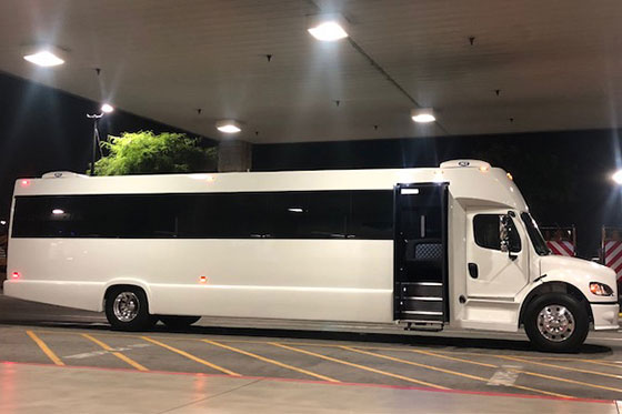 43 passenger party bus exterior