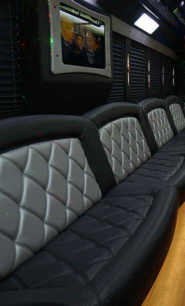 party bus rental seating