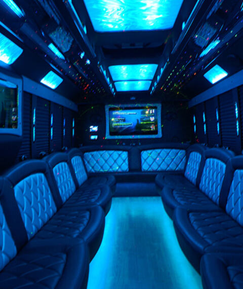 modern limo bus seating